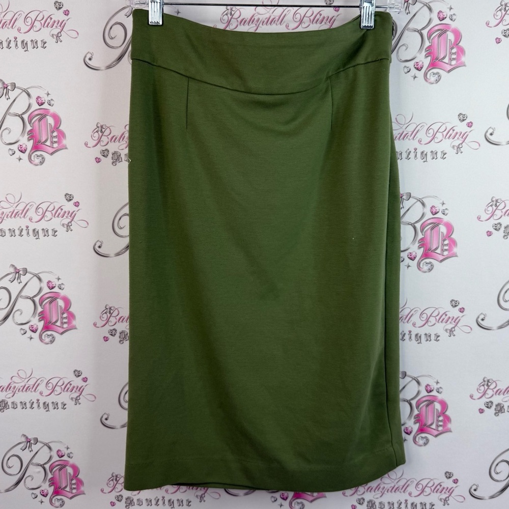 Premise studio skirt green forest Olive Pencil Skirt